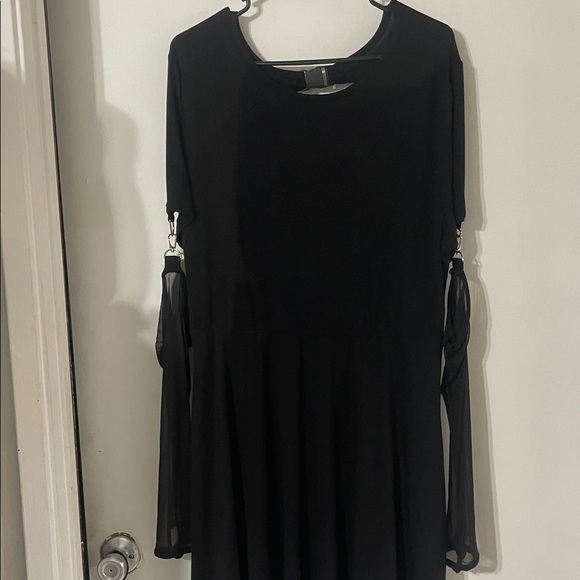 NWT Social Collision black gothic long-sleeve dress. - Picture 8 of 10